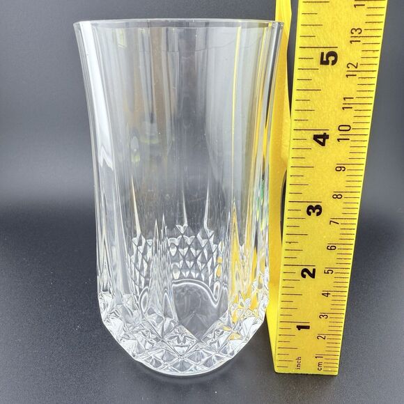 Retired Cristal D'Arques Longchamp 24% Lead Tall Highball Crystal Glass 5" - Picture 7 of 7